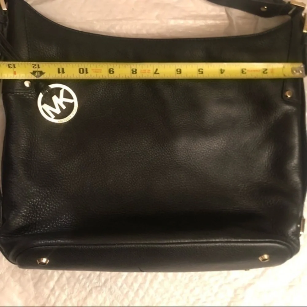 Michael kors black leather Bedford satchel NWT